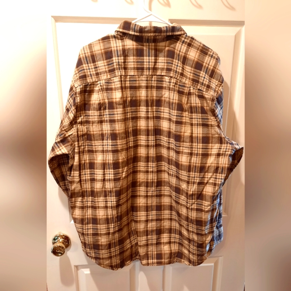 Schmidt Workwear Shirt Mens XL Brown Plaid Button Down Cotton Outdoor Streetwear - Picture 5 of 10